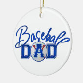 Baseball Pap Keramisch Ornament (Links)