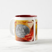 Baseball Pap Persoonlijke foto Tweekleurige Koffiemok (Voorkant links)