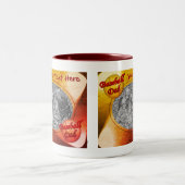 Baseball Pap Persoonlijke foto Tweekleurige Koffiemok (Center)