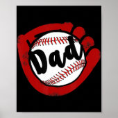 Baseball Pap voor Baseball Softball Mam Poster (Voorkant)