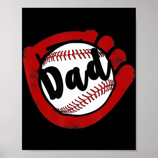 Baseball Pap voor Baseball Softball Mam Poster (Voorkant)