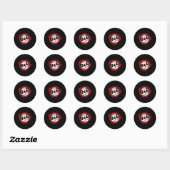 Baseball Pap voor Baseball Softball Mam Ronde Sticker (Vel)
