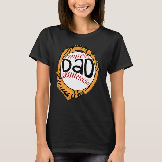 Baseball Pap voor honkbal Softball Mam vaders D T-shirt (Voorkant)