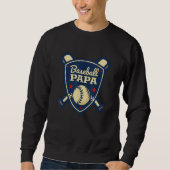 Baseball Papa Matching Family Baseball Player Fami Trui (Voorkant)