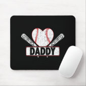 Baseball Papa Matching Family Softball Baseball L Muismat (Met muis)