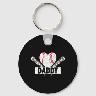 Baseball Papa Matching Family Softball Baseball L Sleutelhanger