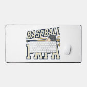 Baseball Papa Vintage Gravure Shirt Ontwerp_1 Bureaumat (Keyboard & Muis)