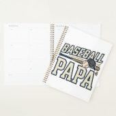 Baseball Papa Vintage Gravure Shirt Ontwerp_1 Planner (Display)