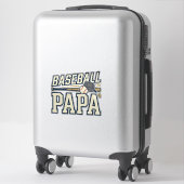 Baseball Papa Vintage Gravure Shirt Ontwerp_1 Sticker (Koffer)