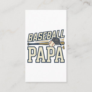 Baseball Papa Vintage Gravure Shirt Ontwerp_1 Visitekaartje