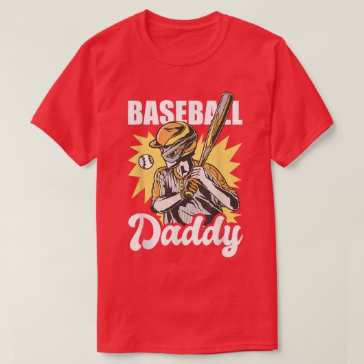 Baseball Papa voor Vaderdag T-shirt (Design voorkant)