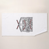 Baseball Papaw Vintage Gravure Design_1 Badhanddoek (Badhanddoek)