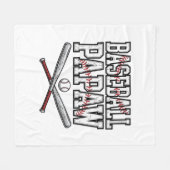 Baseball Papaw Vintage Gravure Design_1 Fleece Deken (Voorkant (Horizontaal))