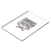 Baseball Papaw Vintage Gravure Design_1 Notitieboek (Linkerzijde)