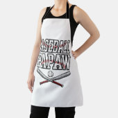 Baseball Papaw Vintage Gravure Design_1 Schort (Insitu)