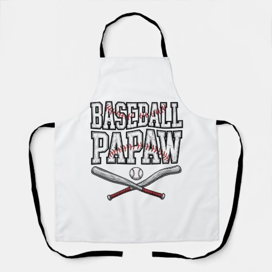 Baseball Papaw Vintage Gravure Design_1 Schort (Voorkant)