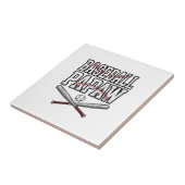 Baseball Papaw Vintage Gravure Design_1 Tegeltje (Zijkant)