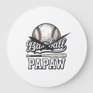 Baseball Papaw Vintage Gravure Shirt Ontwerp_1 Grote Klok
