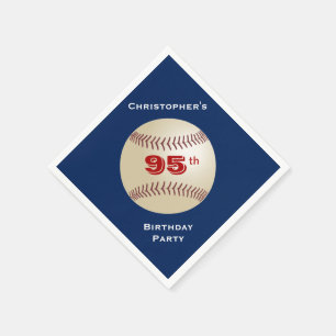 Baseball Paper Napkins, 95th Birthday Party Servet