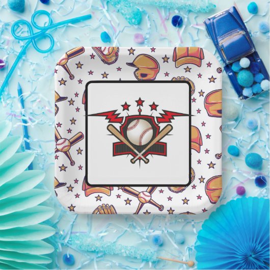 Baseball  papieren bordje (Feest)