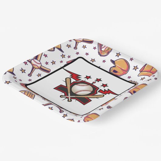 Baseball  papieren bordje (Gebogen)