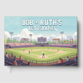 Baseball Park Folie Autogramboek Gastenboek (Voorkant)