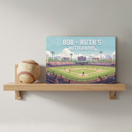 Baseball Park Folie Autogramboek Gastenboek