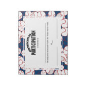 Baseball-participatiecertificaten Notitieblok (Linkerzijde)