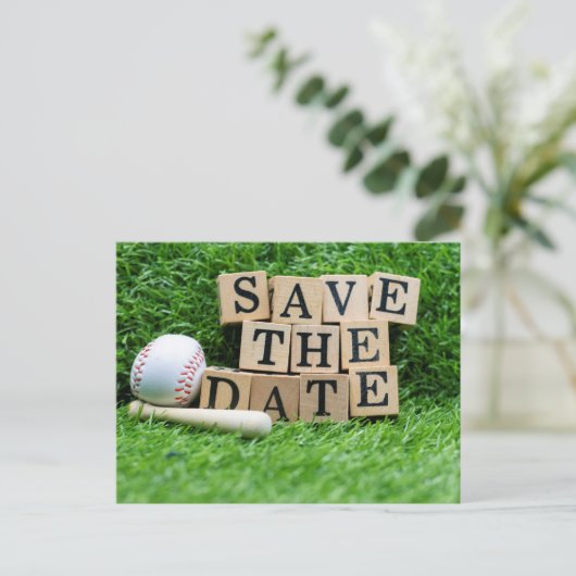 Baseball-partij behalve de datumuitnodiging briefkaart (Staand voorkant)