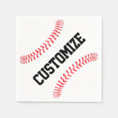 Baseball Partij of Team Banket Aangepaste Tekst Sp Servet (Voorkant)