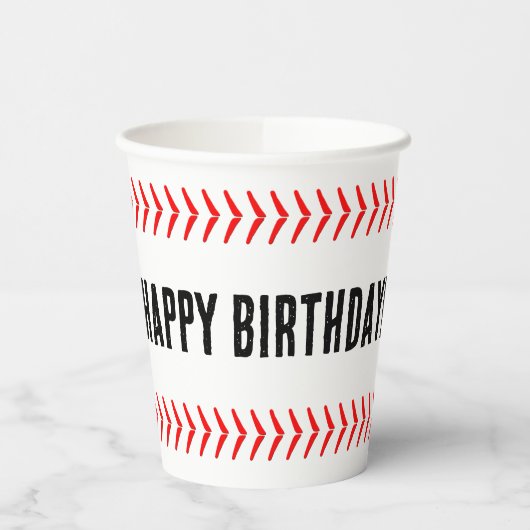 Baseball Party aangepaste tekst gepersonaliseerd Papieren Bekers (Links)