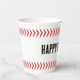 Baseball Party aangepaste tekst gepersonaliseerd Papieren Bekers