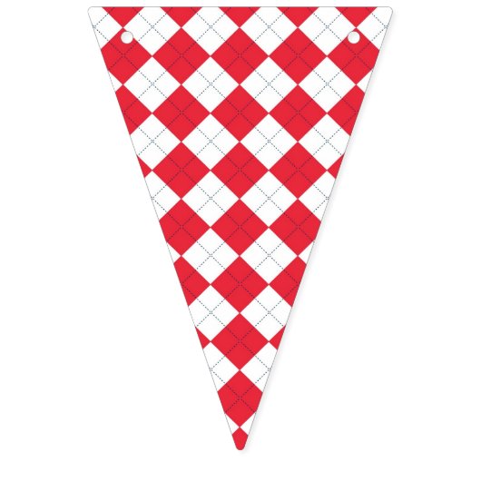 Baseball Party Blue Red Bunting Flag Vlaggetjes (Tweede vlag)