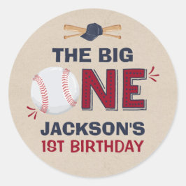 Baseball Party Favor Label Baseball Sticker