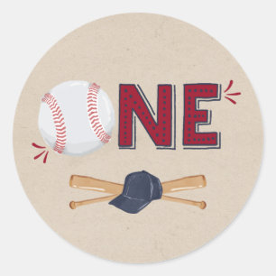 Baseball Party Favor Label Baseball Sticker