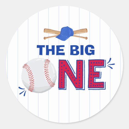 Baseball Party Favor Label Baseball Sticker Seal (Voorkant)
