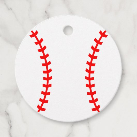 Baseball Party Favor Label, Birthday Label (Voorkant)