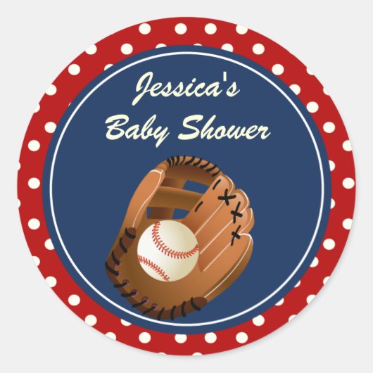 Baseball Party Favor Stickers (Voorkant)