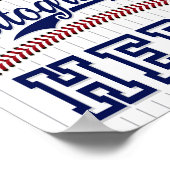 Baseball Party geeft je AUTOGRAPHS-gebarentafdruk  Poster (Hoek)