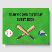 Baseball Party Guest Book Gastenboek (Voorkant)