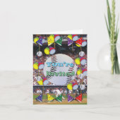 Baseball Party Invitation Kaart (Voorkant)