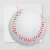 Baseball Party Kaart (Achterkant)