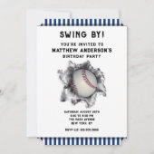 Baseball Party Kaart (Voorkant)