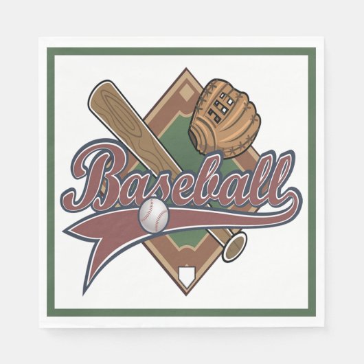 Baseball Party Napkins Servet (Voorkant)