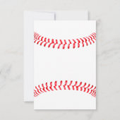 Baseball Party Rode naden aangepaste tekst Bedankkaart (Achterkant)