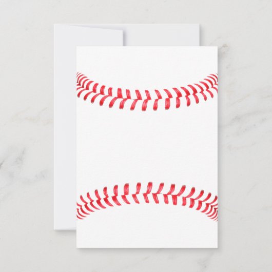 Baseball Party Rode naden aangepaste tekst Bedankkaart (Achterkant)