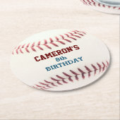 Baseball Party Ronde Kartonnen Onderzetter (Gebogen)