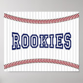 Baseball Party ROOKIES Sign Print (Voorkant)