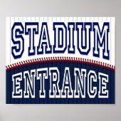 Baseball Party STADIUM ENTRANCE Sign Print