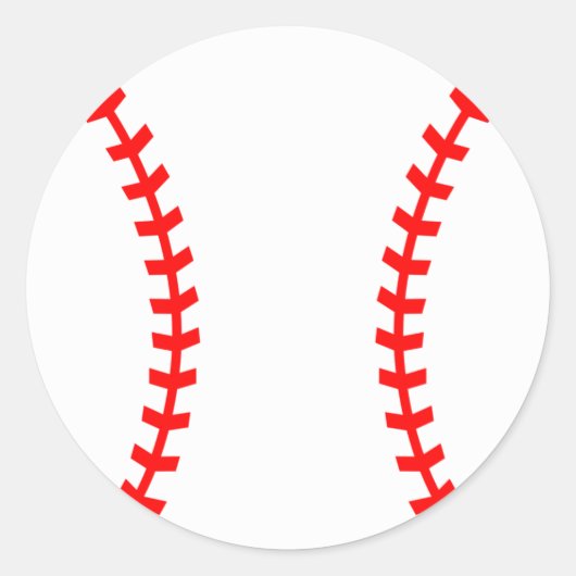 Baseball Party Sticker, Birthday Sticker (Voorkant)